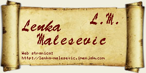 Lenka Malešević vizit kartica